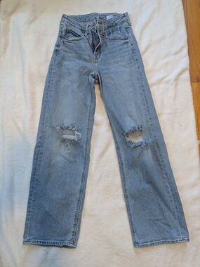 Old Navy High-Rise Wide Leg Ripped Jeans